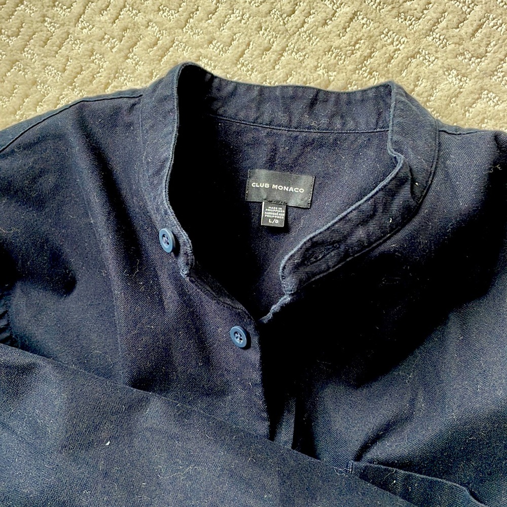 Club Monaco (L) Collarless Shirt
